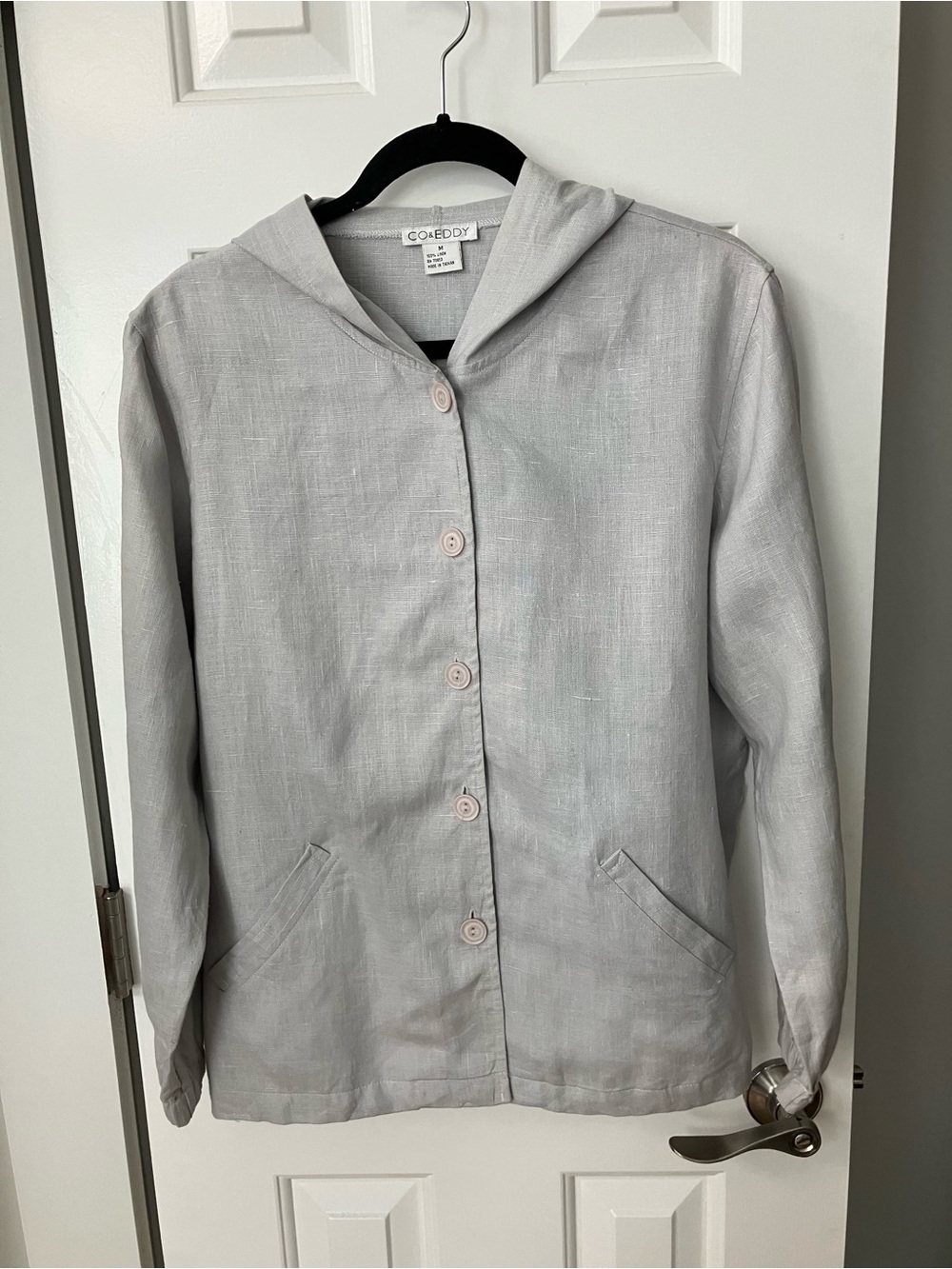 Co + Eddy Women's Light Gray Hooded Utility Jacket
